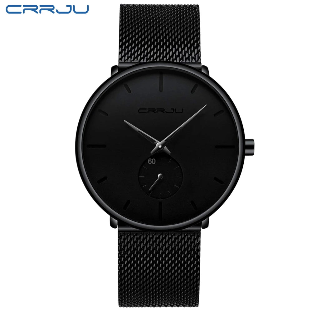 Men Watch CRRJU Watch Women Quartz Dress Watch for Men Dress Watches