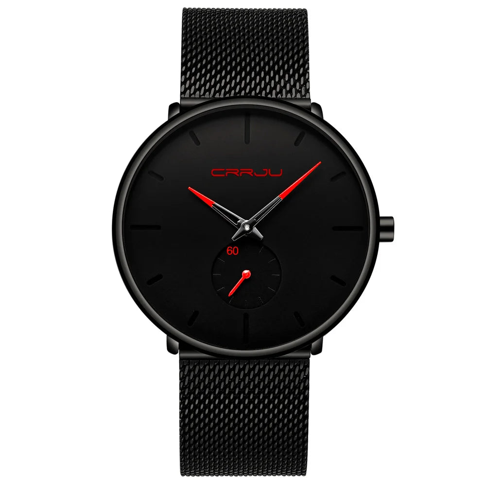 Men Watch CRRJU Watch Women Quartz Dress Watch for Men Dress Watches