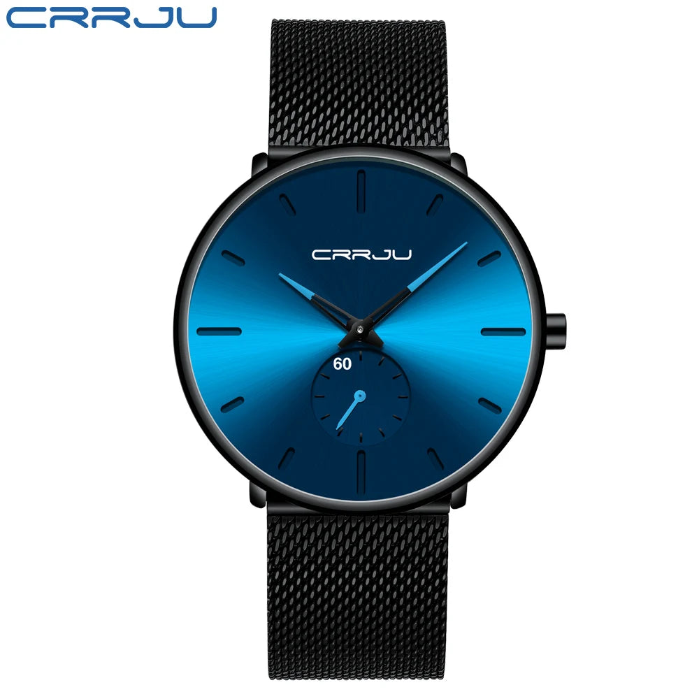 Men Watch CRRJU Watch Women Quartz Dress Watch for Men Dress Watches