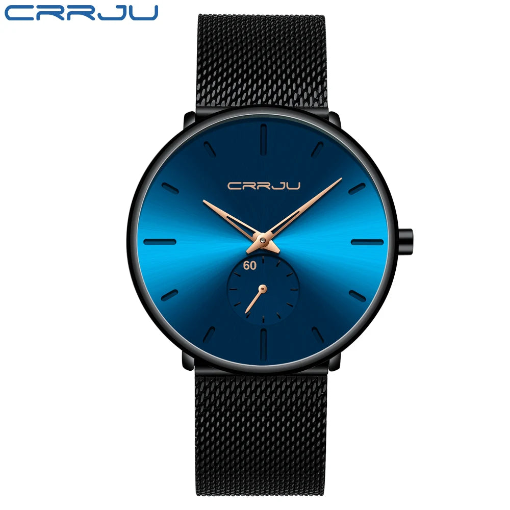 Men Watch CRRJU Watch Women Quartz Dress Watch for Men Dress Watches