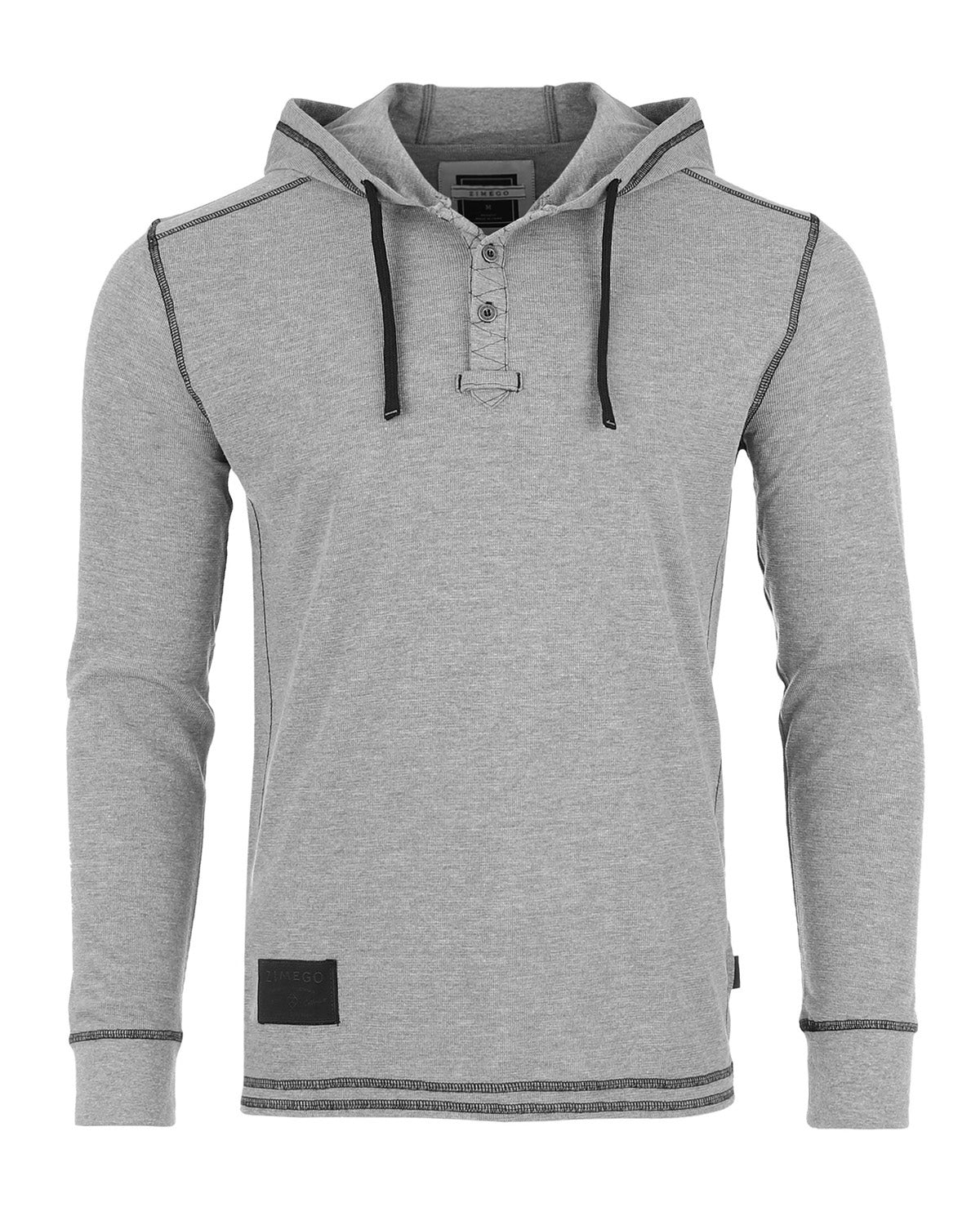 ZIMEGO Men's Thermal Long Sleeve Lightweight Fashion Hooded Henley